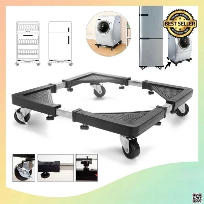 Picture of Multifunction Movable Washing Machine Base Fridge Stand, Washing Machine and Refrigerator Stand With Wheels,