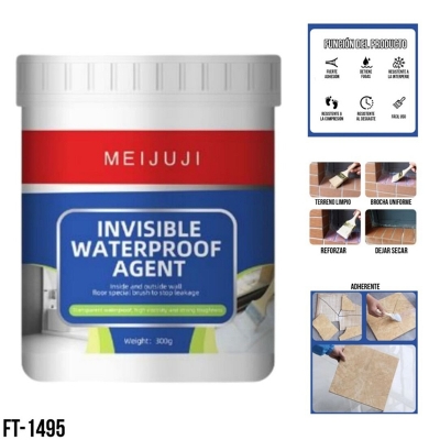 Picture of 500gm Transparent Waterproof Coating, Invisible Waterproof Leak Repair Agent for Roofs, Walls, and Garden, Anti-Leakage Roof and Wall Sealer