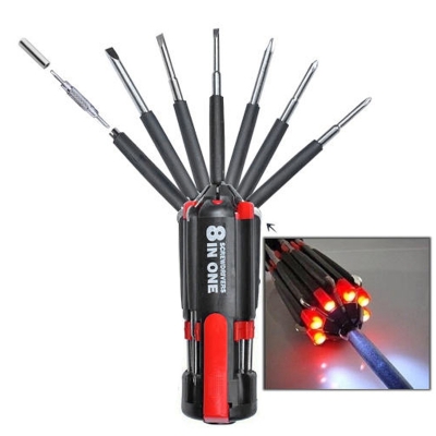 Picture of 8-in-1 Screwdriver Set, Multi Screwdriver Hand Tool, All in One Screwdriver, Portable Screwdriver, Home Repair Tool Set,Multi-Function Tool with Worklight & Flashlight for Home Kitchen Car