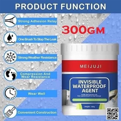 Picture of Transparent Waterproof Coating,500gm & 300gm Invisible Waterproof Leak Repair Agent for Roofs, Walls, and Garden, Anti-Leakage Roof and Wall Sealer