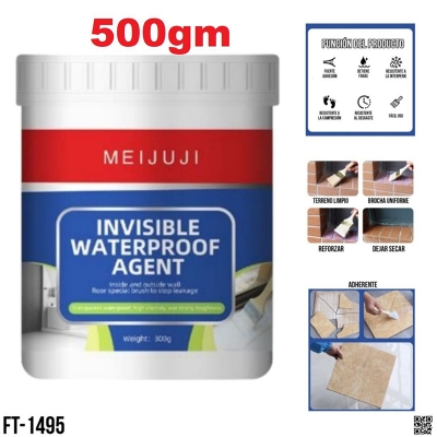 Picture of Transparent Waterproof Coating,500gm & 300gm Invisible Waterproof Leak Repair Agent for Roofs, Walls, and Garden, Anti-Leakage Roof and Wall Sealer