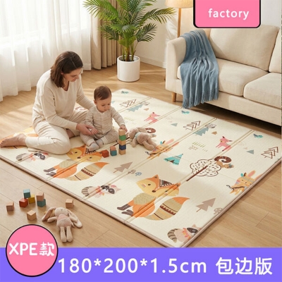 Picture of Baby Play Mat Waterproof Thickening Foldable Crawling Mat Cute Cartoon Printing Activity Playmats For Toddlers Infants