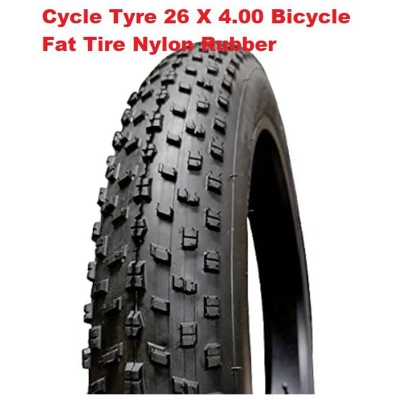 Picture of Fat Bike Cycle Tyre 26 X 4.00 Bicycle Tire Nylon Rubber MTB Mountain Bikes
