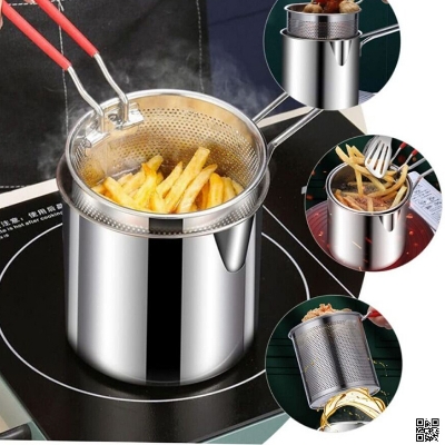 Picture of Deep Fryer Pot ,Small Fryer Pan, Olecranon Type Diversion Port Pot Deep Fry