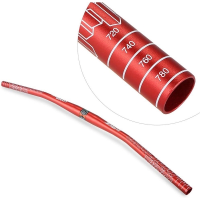 Picture of Wake Bike Handlebar Aluminum Alloy Handlebar Riser Bar Wide Extra Long Bicycle Handlebars for Downhill Cycling Racing for Road MTB Mountain Bike 31.8MM * 780MM
