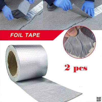 Picture of Aluminium Foil Tape, Super Waterproof Tape Butyl Rubber Aluminium Foil Tape for Roof Pipe Repair
