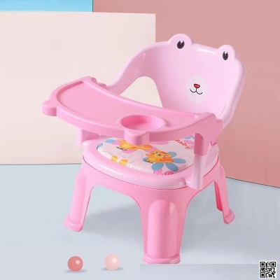 Picture of Chair, with Tray Strong and Durable Plastic Chair for Kids/Plastic School Study Chair/Feeding Chair for Kids, Portable High Chair for Kids