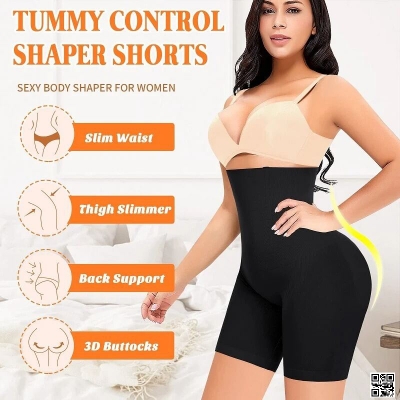 Picture of Women Body Shaper Tummy Control Shorts Slimming Underwear High Waist Shaping Panties Thigh Slimmer Safety Short Pants Shapewear