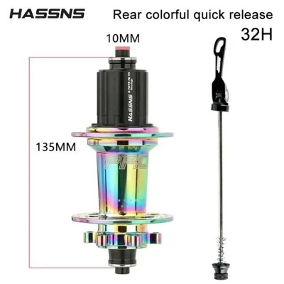 Picture of HASSNS PRO7 MTB Hub 7/8/9/10/11/12 Speed 6 Pawl Hubs 24 32 Holes Bearing Noisy Cube Freehub HG XD MS Quick Release Bolt Hub(MS Colorful-24H)