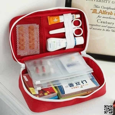 Picture of First Aid Kit Medicine Bag, Portable medicine bag multi-layer first aid kit outdoor travel rescue