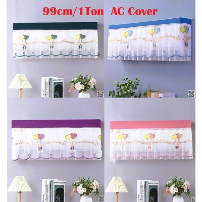 Picture of AC Cover 99cm-110cm/ 1Ton & 1.5Ton  Embroidered Net Split Multicolor
