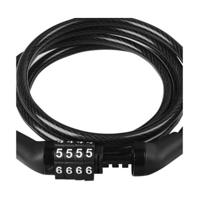 Picture of Heavy Duty Digital Number Lock - Universal Combination Cable Lock for Bike, Helmet, Luggage | Steel Wire, PVC, Plastic | 12x1200 mm, Anti-Theft Security