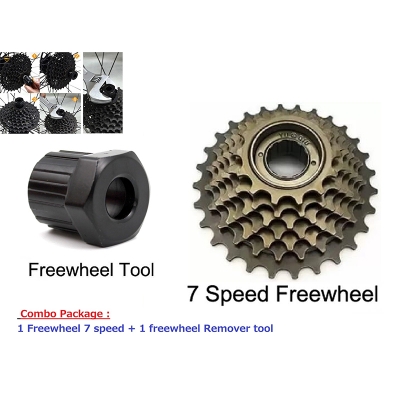 Picture of Bicycle Cycle 7 Speed  Freewheel + 1 freewheel Remover tool Combo Offer