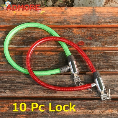Picture of Bicycle Lock With 2 Keys Portable Steel Chain Cycling Cable Anti-Theft