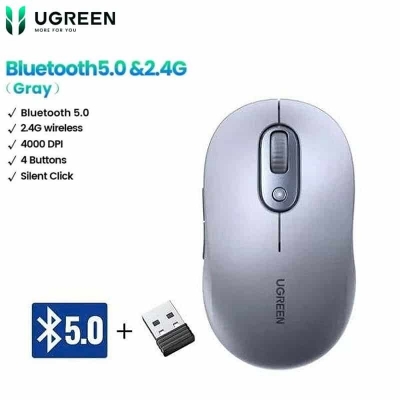 Picture of Ugreen M556 Dual Mode Wireless Bluetooth Mouse, For Laptop, MacBook, PC
