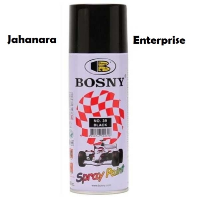 Picture of Gloss Black Color Spray Paint Bosny Brand Thailand 400 ml