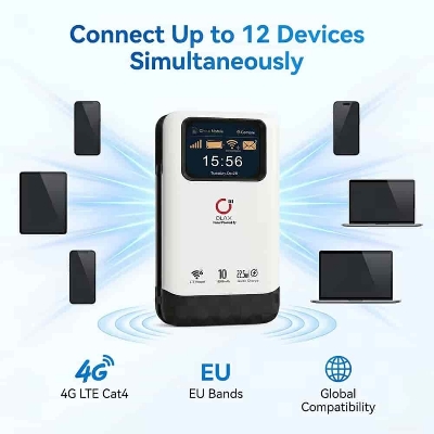 Picture of OLAX Gomate M200 2 in 1 Power Bank and 4G LTE WiFi 6 Router - 10500mAh Battery