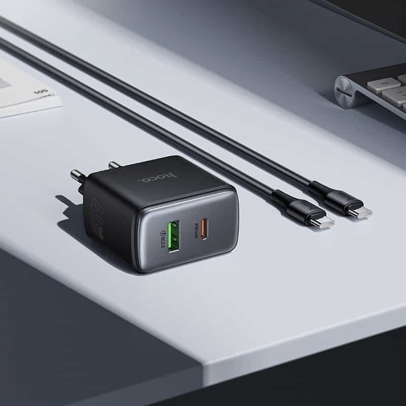 Picture of HOCO C158A PD 45W Fast Charger with Type-C to C Cable
