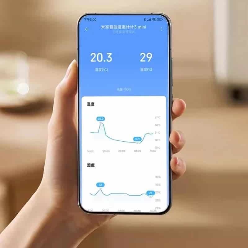Picture of Xiaomi Mijia Smart Thermometer 3 Mini Bluetooth Electric Digital Hygrometer High Precision Sensor Linkage Mihome
