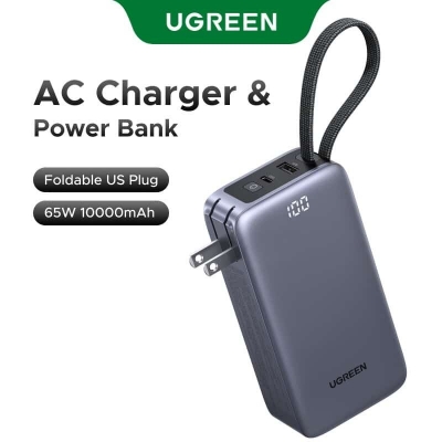 Picture of UGREEN PB512 3-in-1 45W 10000mAh Power Bank with 65W AC Outlet