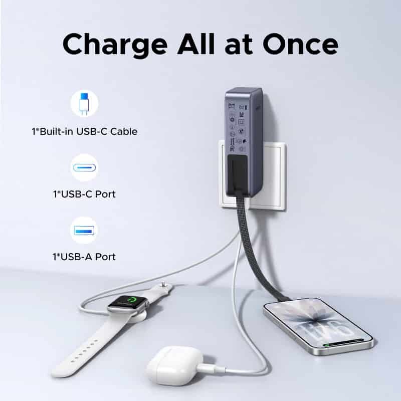 Picture of UGREEN PB512 3-in-1 45W 10000mAh Power Bank with 65W AC Outlet