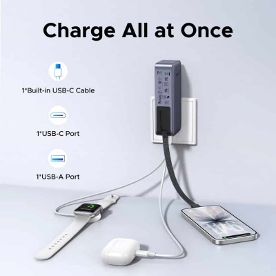Picture of UGREEN PB512 3-in-1 45W 10000mAh Power Bank with 65W AC Outlet