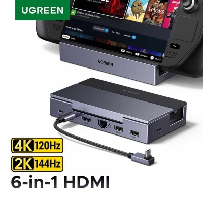 Picture of UGREEN 6-in-1 4K120Hz USB C HUB Steam Deck Docking Station (CM800)