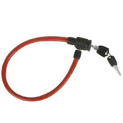 Picture of Bicycle Cable Lock / Steel Key Helmet Cable Lock (Black) Big Size