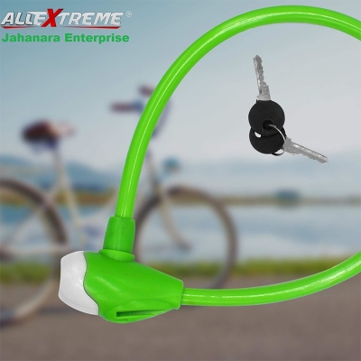 Picture of Heavy Duty Lock Anti-Theft Multipurpose Steel Cable Safety Lock with 2 Keys for Bike, Bicycle & Cycle