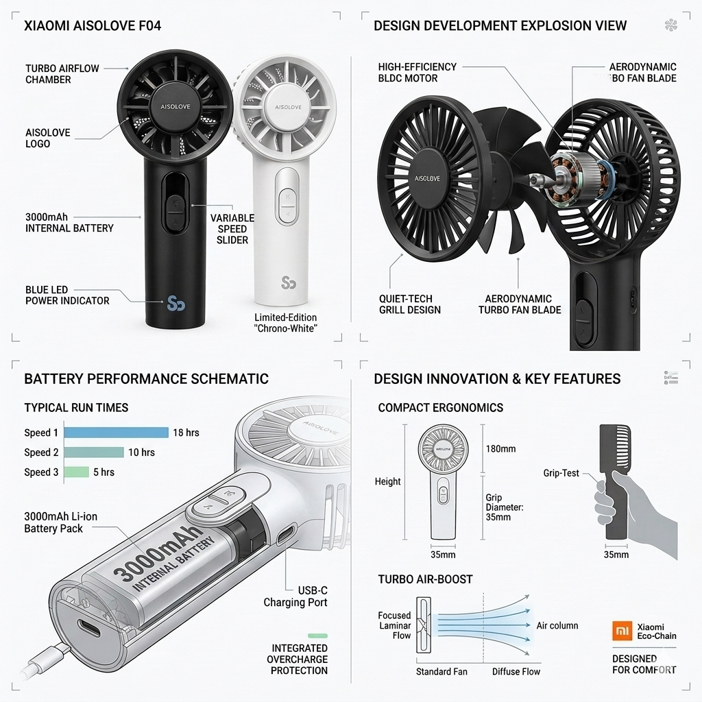 Picture of Xiaomi Aisolove F04 Handheld Turbo Fan 3000 Battery