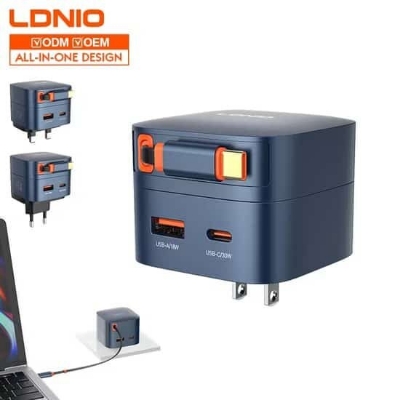 Picture of LDNIO Q9 33W GaN Fast Charger with 80CM Retractable Cable