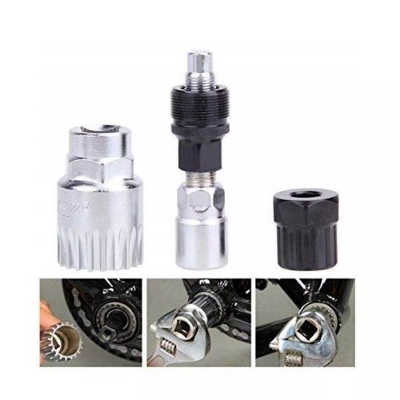 Picture of Bicycle Tools 3pcs Wheel Extractor Bottom Bracket Freewheel Remover Tools Crankset Remover Repair Tool 3 Pcs Set
