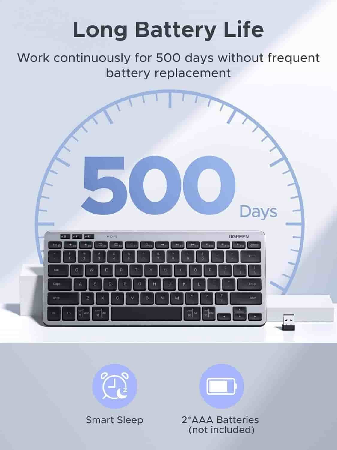Picture of UGREEN K551 Dual Mode Slim Wireless Keyboard