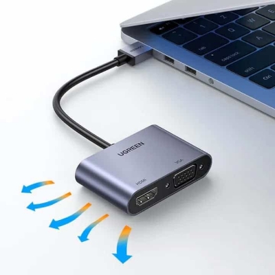 Picture of UGREEN CM449 USB 3.0 to HDMI+VGA Converter