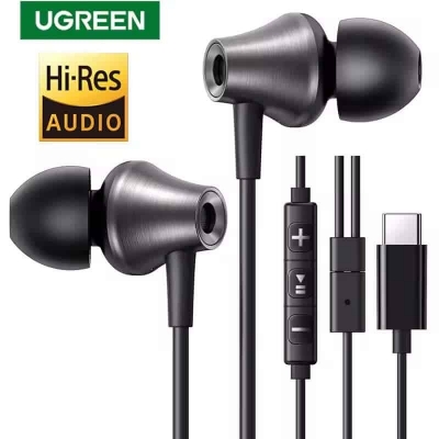 Picture of UGREEN EP105 3.5mm/USB-C Wired in Ear Headphones HiFi Stereo