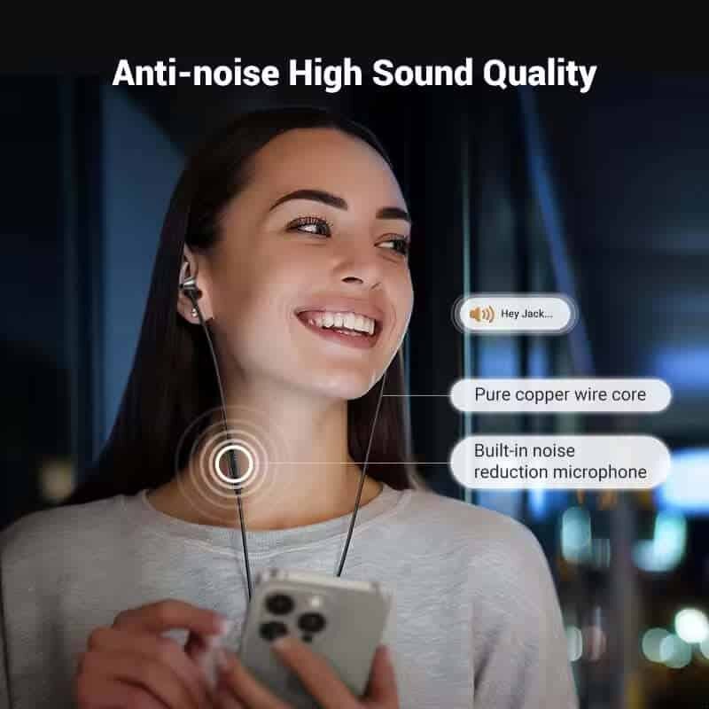 Picture of UGREEN EP105 3.5mm/USB-C Wired in Ear Headphones HiFi Stereo