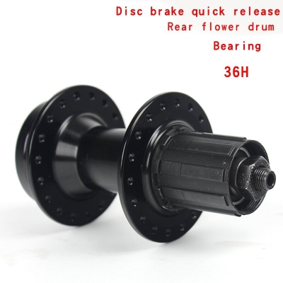 Picture of New Aluminum Alloy 36H Spoke Bicycle Hub with Quick Release Disc Brake and Rear Flower Drum Bearing for Outdoor Cycling