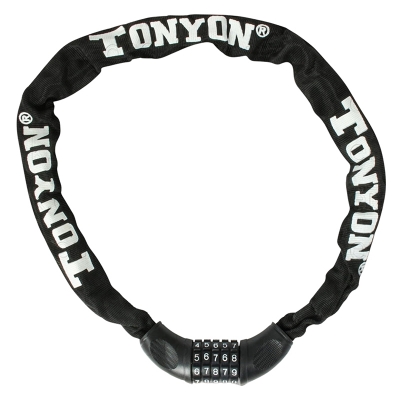 Picture of TONYON Bicycle Chain Lock, 90 cm Long, Frame Protection,5 Digit Combination Lock Universal for Motorbike Motorcycle Gate Fence Garage Glass Door Tools Security  Lock