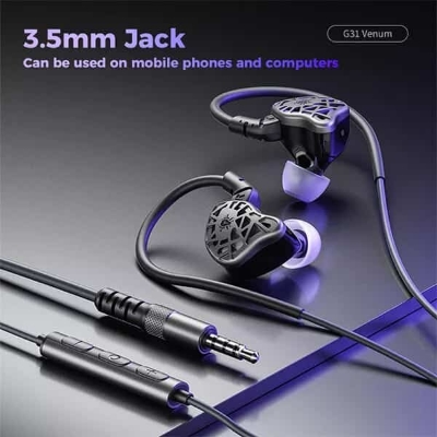 Picture of PLEXTONE G31 Venom Gaming Headphones Dynamic Sound with Mic for Esports