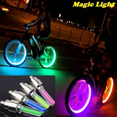 Picture of Bicycle wheel LED 2 Piece Bicycle Accessories LED Flash Light Lamp Bike Car Tire Tire Wheel Valve Valve Light Mixer - Innovative Design