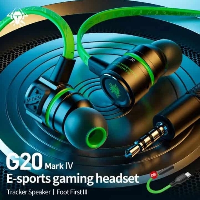 Picture of Plextone G20 Mark Custom Tracker E-Sport Driver Footfirst Sound Effect Gaming Earphone