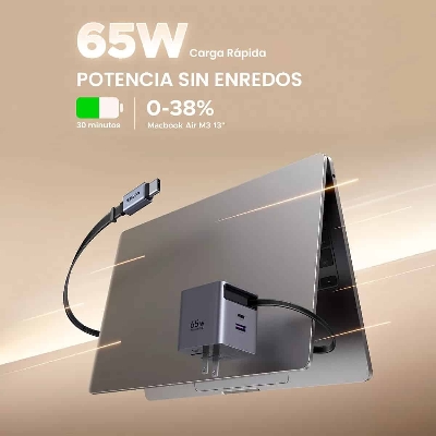 Picture of UGREEN X615 Nexode Pro 65W GaN Fast Charger with Retractable Cable