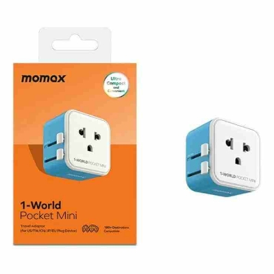 Picture of MOMAX UA37 1-World Pocket Mini Travel Adapter 2500W