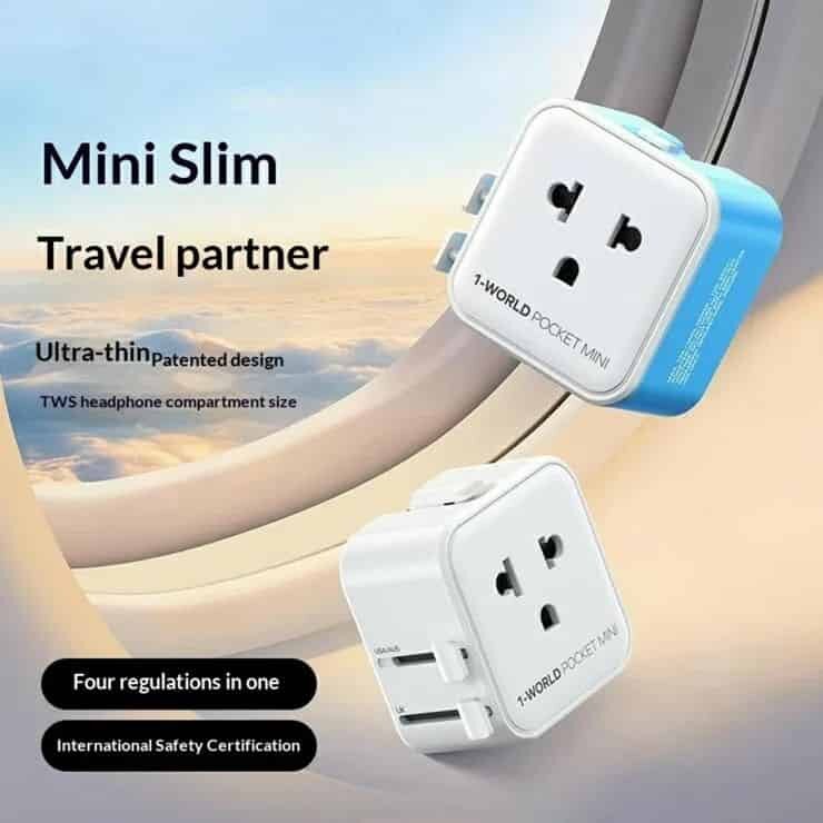 Picture of MOMAX UA37 1-World Pocket Mini Travel Adapter 2500W