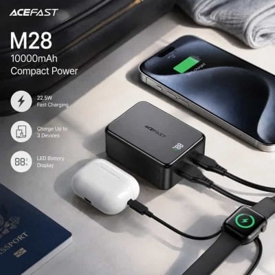 Picture of Acefast  (M28) 22.5W PD QC 10000mAh Power Bank With Display and Cable