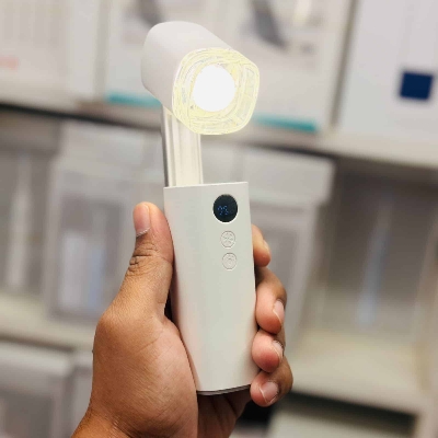 Picture of FW3 Handheld Folding Fan with LED Lamp 3000mAh Long Life Battery