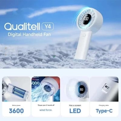 Picture of XIaomi Qualitell Y4 Digital Handheld Fan – 3600mAh Battery