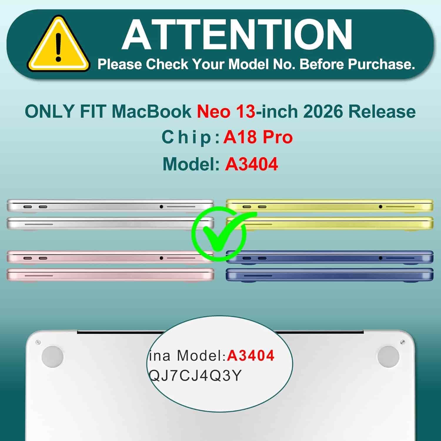 Picture of WIWU iShield Ultra Thin Hard Shell Case for the MacBook Neo 13-inch (2026) – A3404