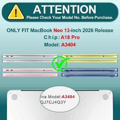 Picture of WIWU iShield Ultra Thin Hard Shell Case for the MacBook Neo 13-inch (2026) – A3404