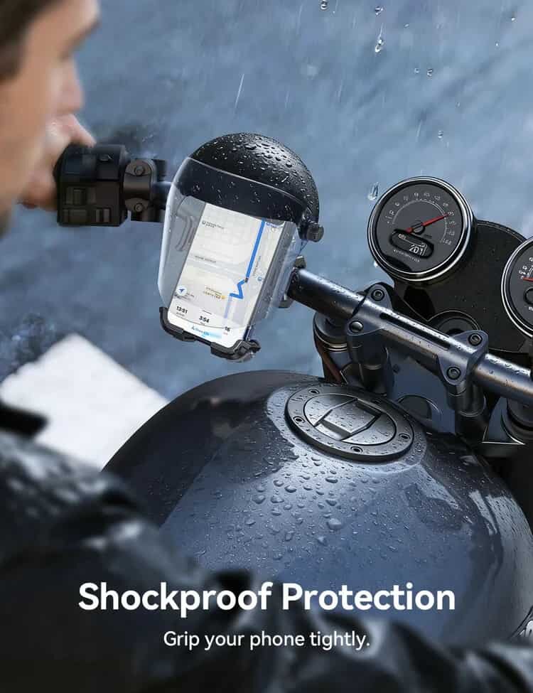 Picture of Joyroom JR-ZS526 Helmet Style Sunshade Bike Phone Holder - Black